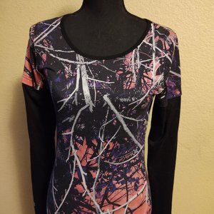 Muddy Girl Pink Camo Black long sleeve shirt